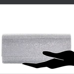 Judith leiber ritz fizz silver clutch